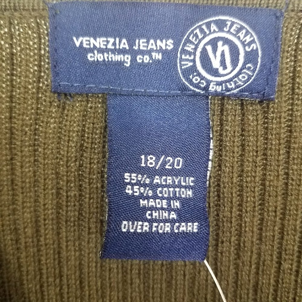 Venezia Jeans & Co. Women's V Neck Long Sleeve Cotton Blend Top Shirt Sweater - Picture 8 of 8